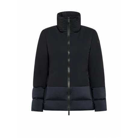 Doudoune courte col montant bi matière Blue Black RRD Roberto Ricci Design Femme 506 60 Strasbourg Boutique Online 