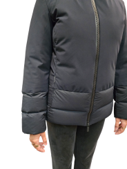 Doudoune courte col montant bi matière Blue Black RRD Roberto Ricci Design Femme 506 60 Strasbourg Boutique Online 