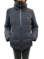 Doudoune courte col montant bi matière Blue Black RRD Roberto Ricci Design Femme 506 60 Strasbourg Boutique Online 