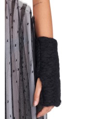 Mitaines tricot irrégulier Noir Isabel Benenato homme femme DK64 01 strasbourg boutique online mode mixte accessoire 