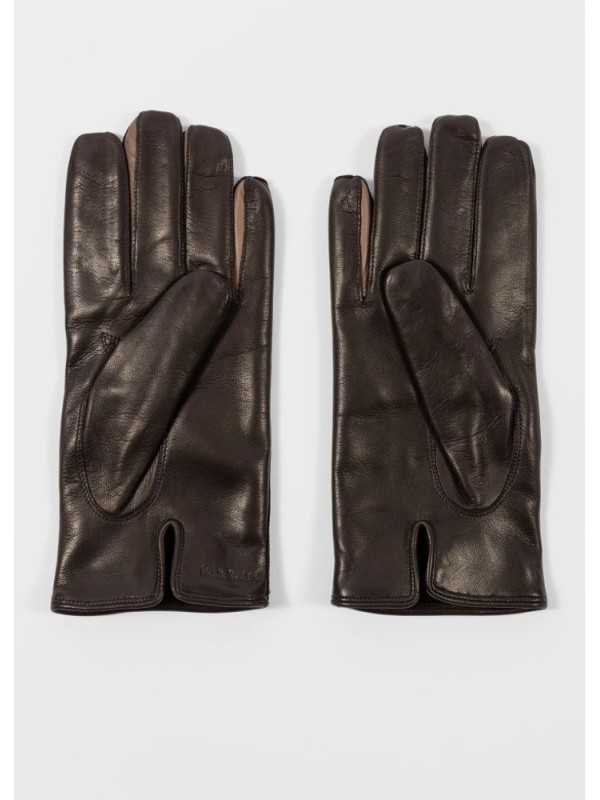 Gants cuir Choco entres doigts Taupe M1A 415GL M251 66 Paul Smith Homme gloves man strasbourg boutique shop online