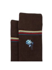 Chaussettes choco Fleur Rose brodée Bleue M1A 380NE N291 66 Paul Smith Homme Boutique Strasbourg Socks shop online