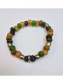 Bracelet élastique verre africain rondelles en pierre de lune LC2425 Catherine Michiels Boutique Strasbourg jewelery 