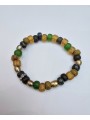 Bracelet élastique verre africain rondelles en pierre de lune LC2425 Catherine Michiels Boutique Strasbourg jewelery 