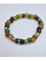 Bracelet élastique verre africain rondelles en pierre de lune LC2425 Catherine Michiels Boutique Strasbourg jewelery 