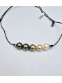 Collier Perlita 5 Perles Ombre avec rondelles de bronze TFW2461 Catherine Michiels Boutique Strasbourg jewelery