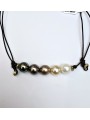 Collier Perlita 5 Perles Ombre avec rondelles de bronze TFW2461 Catherine Michiels Boutique Strasbourg jewelery