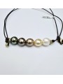 Collier Perlita 5 Perles Ombre avec rondelles de bronze TFW2461 Catherine Michiels Boutique Strasbourg jewelery
