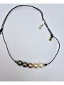 Collier Perlita 5 Perles Ombre avec rondelles de bronze TFW2461 Catherine Michiels Boutique Strasbourg jewelery