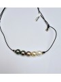 Collier Perlita 5 Perles Ombre avec rondelles de bronze TFW2461 Catherine Michiels Boutique Strasbourg jewelery