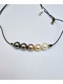 Collier Perlita 5 Perles Ombre avec rondelles de bronze TFW2461 Catherine Michiels Boutique Strasbourg jewelery