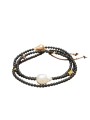 Collier Adan Agate noire. perle d'eau douce. perle de Tahiti. Perle or TFW2427 Catherine Michiels Boutique Strasbourg
