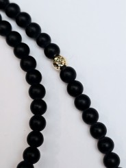 Collier Adan Agate noire. perle d'eau douce. perle de Tahiti. Perle or TFW2427 Catherine Michiels Boutique Strasbourg