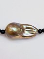 Collier Adan Agate noire. perle d'eau douce. perle de Tahiti. Perle or TFW2427 Catherine Michiels Boutique Strasbourg