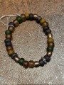 Bracelet élastique verre africain rondelles en pierre de lune LC2425 Catherine Michiels Boutique Strasbourg jewelery 