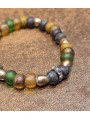 Bracelet élastique verre africain rondelles en pierre de lune LC2425 Catherine Michiels Boutique Strasbourg jewelery 