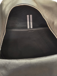 SAC A DOS BACKPACK CUIR LISSE NOIR POCHES ZIPPEES RA02D 0571 LCN 09 RICK OWENS strasbourg boutique online bag store