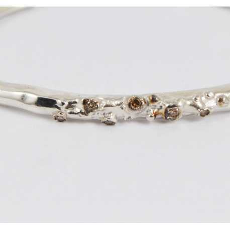 Bracelet en argent sterling Diamants Cognac 6p, 0.16ct BR BASAK 3 S ST DIA CO Rosa Maria Jewellery boutique Strasbourg