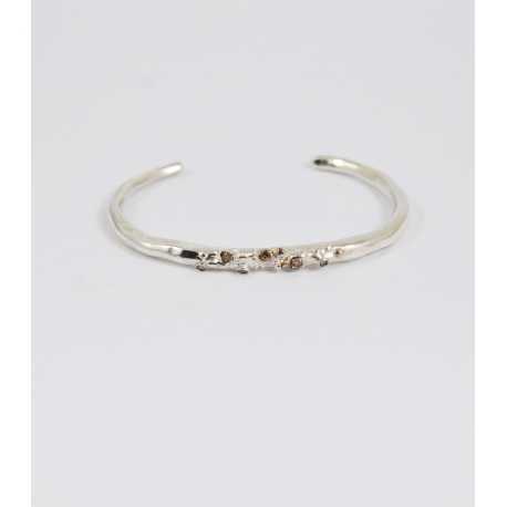 Bracelet en argent sterling Diamants Cognac 6p, 0.16ct BR BASAK 3 S ST DIA CO Rosa Maria Jewellery boutique Strasbourg