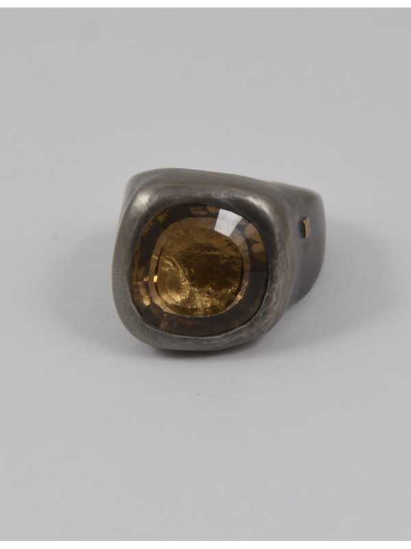 Bague en argent 1 Quartz fumé JIRA ST DIX SQTZ Rosa Maria Jewellery boutique Strasbourg bijoux concept store online ring