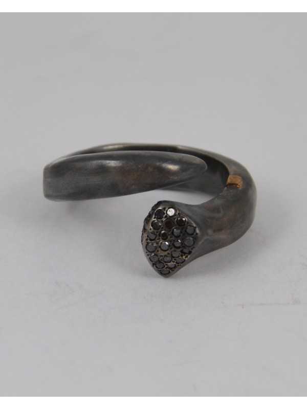 Bague argent Diamants noirs 41p PONNIE 2 TW ST DIA BLK Rosa Maria Jewellery boutique Strasbourg concept store bijoux 