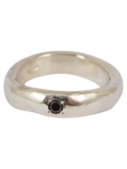 Bague argent 1 Diamant noir JUDD H DIX BLK Rosa Maria Jewellery boutique Strasbourg concept store bijoux online ring
