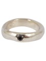 Bague argent 1 Diamant noir JUDD H DIX BLK Rosa Maria Jewellery boutique Strasbourg concept store bijoux online ring