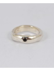 Bague argent 1 Diamant noir JUDD H DIX BLK Rosa Maria Jewellery boutique Strasbourg concept store bijoux online ring