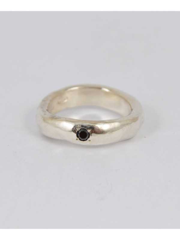 Bague argent 1 Diamant noir JUDD H DIX BLK Rosa Maria Jewellery boutique Strasbourg concept store bijoux online ring