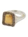 Bague argent or jaune Diamants cognac 53p ROMY VP S ST GY DIA CO (12K) Rosa Maria Jewellery boutique Strasbourg bijoux