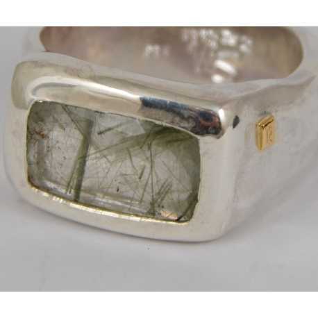 Bague argent Quartz Rutilé Vert NASILA DIX GRN RQTZ Rosa Maria Jewellery boutique Strasbourg concept store bijoux store