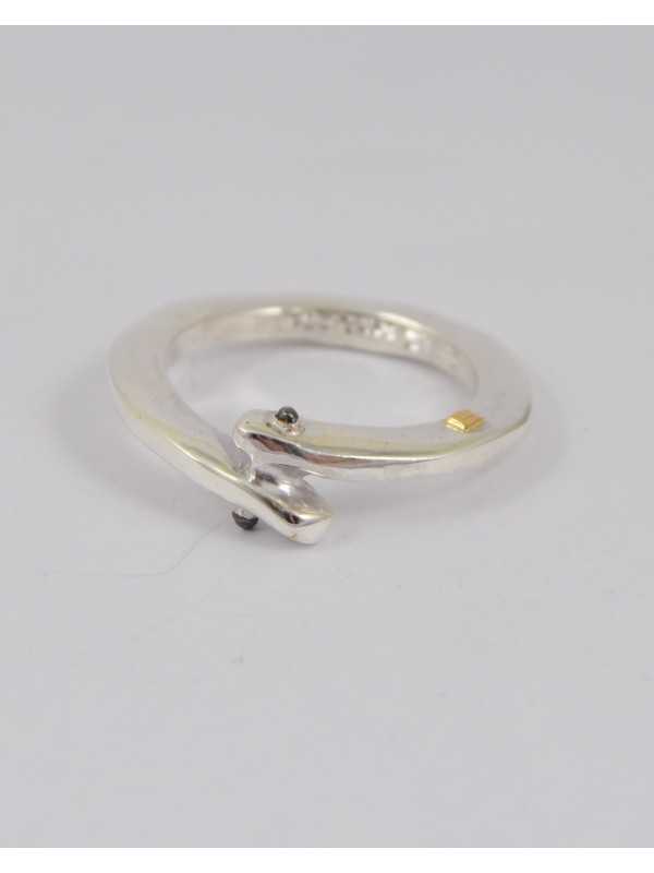 Bague anneau croisé argent sterling SAYURI 3 S ST Rosa Maria Jewellery boutique Concept store Strasbourg bijoux online