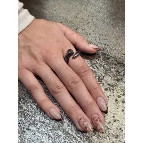 Bague argent Diamants noirs 41p PONNIE 2 TW ST DIA BLK Rosa Maria Jewellery boutique Strasbourg concept store bijoux 