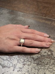 Bague argent or jaune Diamants cognac 53p ROMY VP S ST GY DIA CO (12K) Rosa Maria Jewellery boutique Strasbourg bijoux