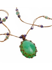 Collier Tibétain Stib Chrysoprase Sharing