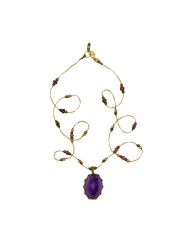 Collier Tibétain Stib Amethyste Dark Purple Sharing Bijoux Accessoires Fashion Mode Strasbourg