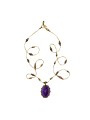 Collier Tibétain Stib Amethyste Dark Purple Sharing Bijoux Accessoires Fashion Mode Strasbourg