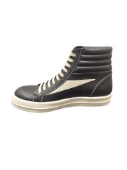 Baskets montantes Noir Blanc cuir High Vintage Sneaks Rick Owens Homme RU01E 5896 LCOLVS 911 Boutique Strasbourg shoes