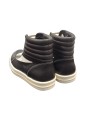 Baskets montantes Noir Blanc cuir High Vintage Sneaks Rick Owens Homme RU01E 5896 LCOLVS 911 Boutique Strasbourg shoes