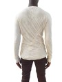  T-shirt double manches longues Naturel Ecru Rick Owens Homme RUO1E 5257 UC 21 Strasbourg Boutique Online Créateur Mode