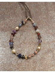 Bracelet Bella Moon hématite saphir rubis perles de Tahiti tourmaline FW24-71 Catherine Michiels Bijou Boutique Strasbourg