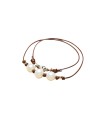 Collier 3 perles d’Eau blanches Perles or 14kt Claps Diamants TFW24-49 Catherine Michiels Bijoux Boutique Strasbourg