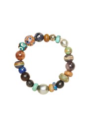 Bracelet Miguel perles Tahiti Turquoise ébène Chaman Saphir TFW24-13 Catherine Michiels Bijoux Jewelery Boutique Strasbourg