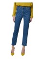 Jeans brut logo slim Blue Vintage Coton stretch PJ95N 139 Elisabetta Franchi Femme boutique Strasbourg vêtement mode