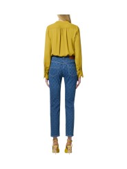 Jeans brut logo slim Blue Vintage Coton stretch PJ95N 139 Elisabetta Franchi Femme boutique Strasbourg vêtement mode
