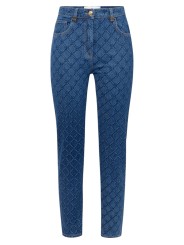 Jeans brut logo slim Blue Vintage Coton stretch PJ95N 139 Elisabetta Franchi Femme boutique Strasbourg vêtement mode