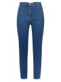 Jeans brut logo slim Blue Vintage Coton stretch PJ95N 139 Elisabetta Franchi Femme boutique Strasbourg vêtement mode