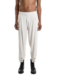 Pantalon lin viscose lèger Ecru boutons avant bas M1012 La Haine Inside Us Homme Boutique Strasbourg avant garde mode