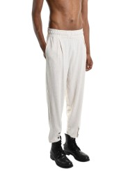 Pantalon lin viscose lèger Ecru boutons avant bas M1012 La Haine Inside Us Homme Boutique Strasbourg avant garde mode