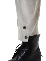 Pantalon lin viscose lèger Ecru boutons avant bas M1012 La Haine Inside Us Homme Boutique Strasbourg avant garde mode